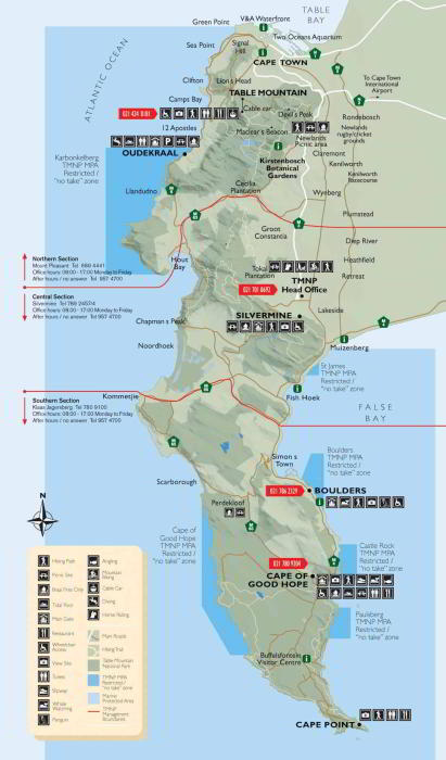 Table Mountain National Park Map